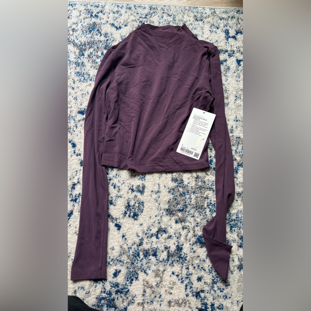 Lululemon mock neck *original align long sleeve size 4 purple